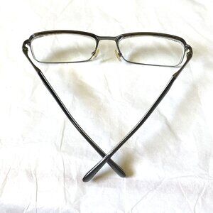 PRADA VPR61Q METALGUN SILVER BLACK WHITE TRIM TEMPLES FRAMES 56 mm 18 mm 140 mm